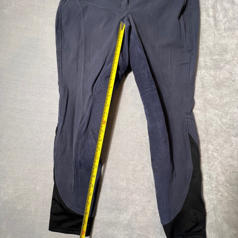 Tredstep Solo Equestrian Breeches Navy Blue Full Seat Riding Pants Womens 32R - Picture 5 of 7